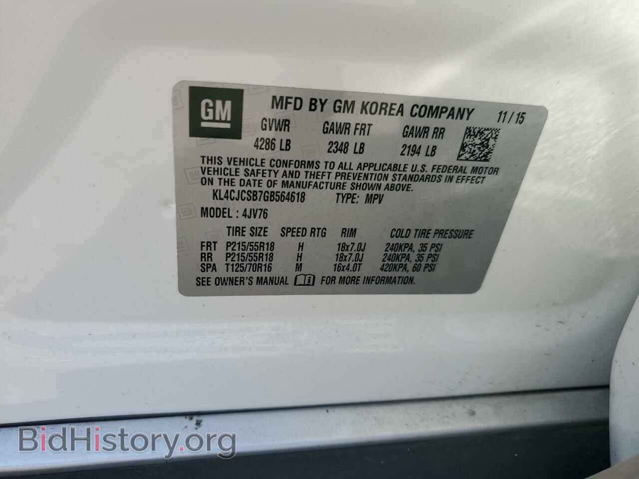 2016 BUICK ENCORE - VIN: KL4CJCSB7GB564618 - Photo 13