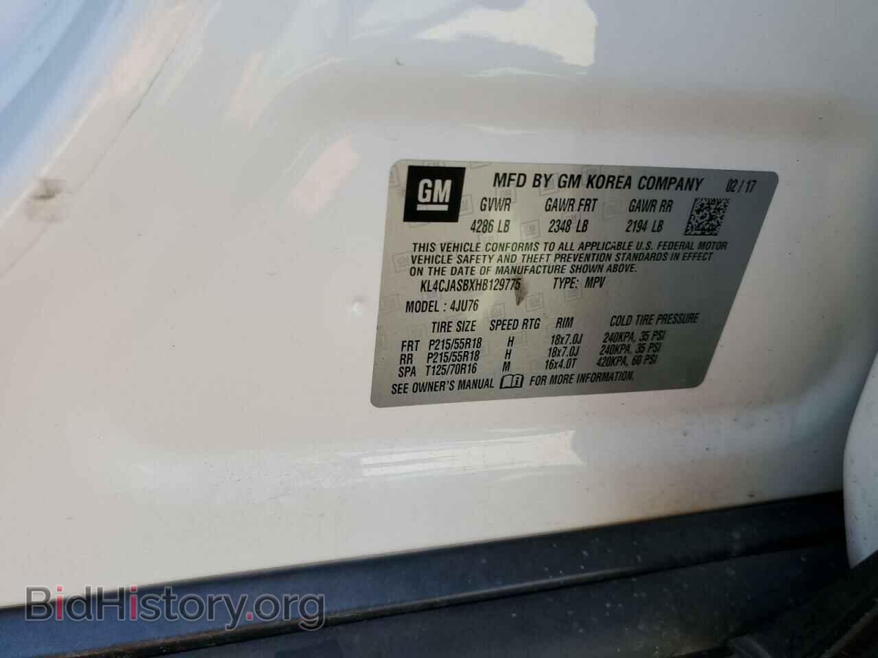 2017 BUICK ENCORE - VIN: KL4CJASBXHB129775 - Photo 12