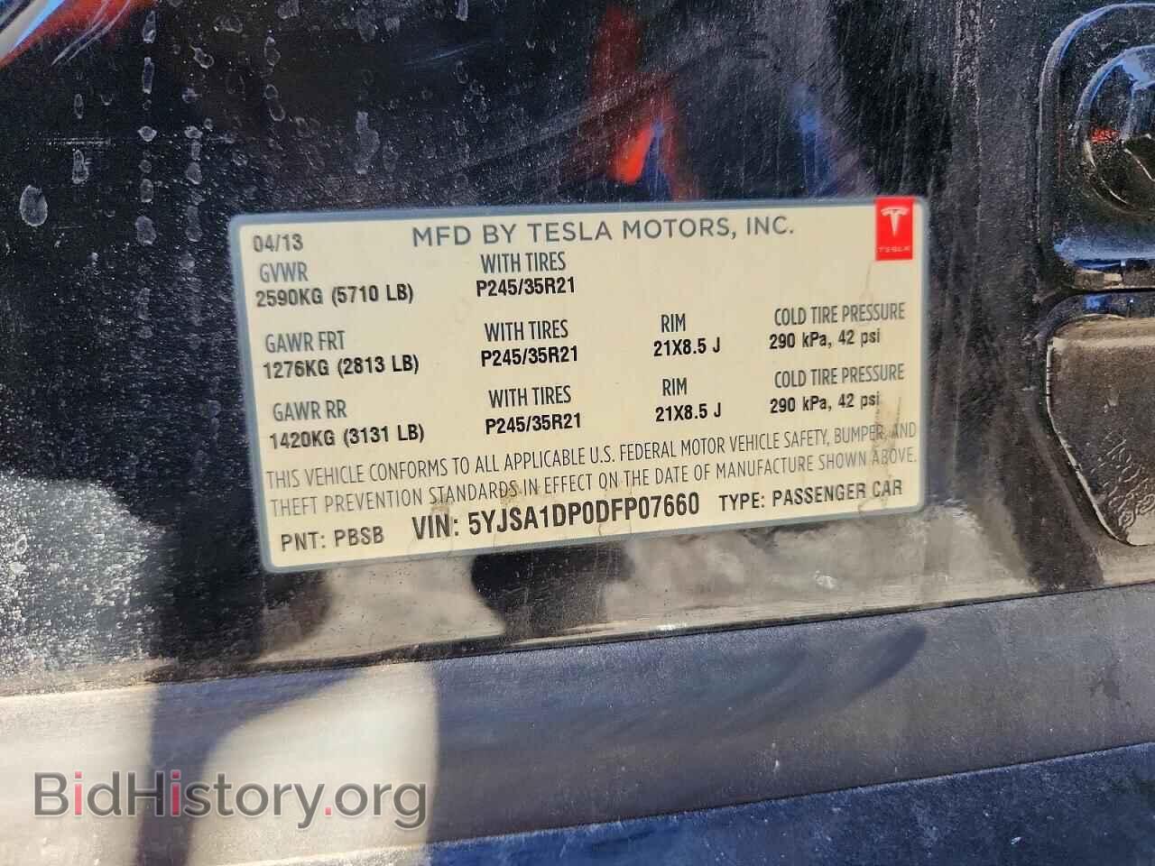 2013 TESLA MODEL S - VIN: 5YJSA1DP0DFP07660 - Photo 13