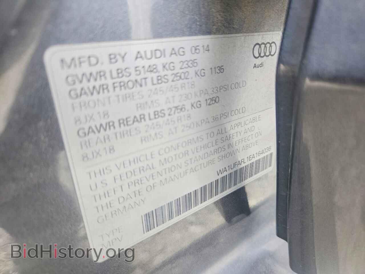 2014 AUDI A4 - VIN: WA1UFAFL1EA164036 - Фото 12