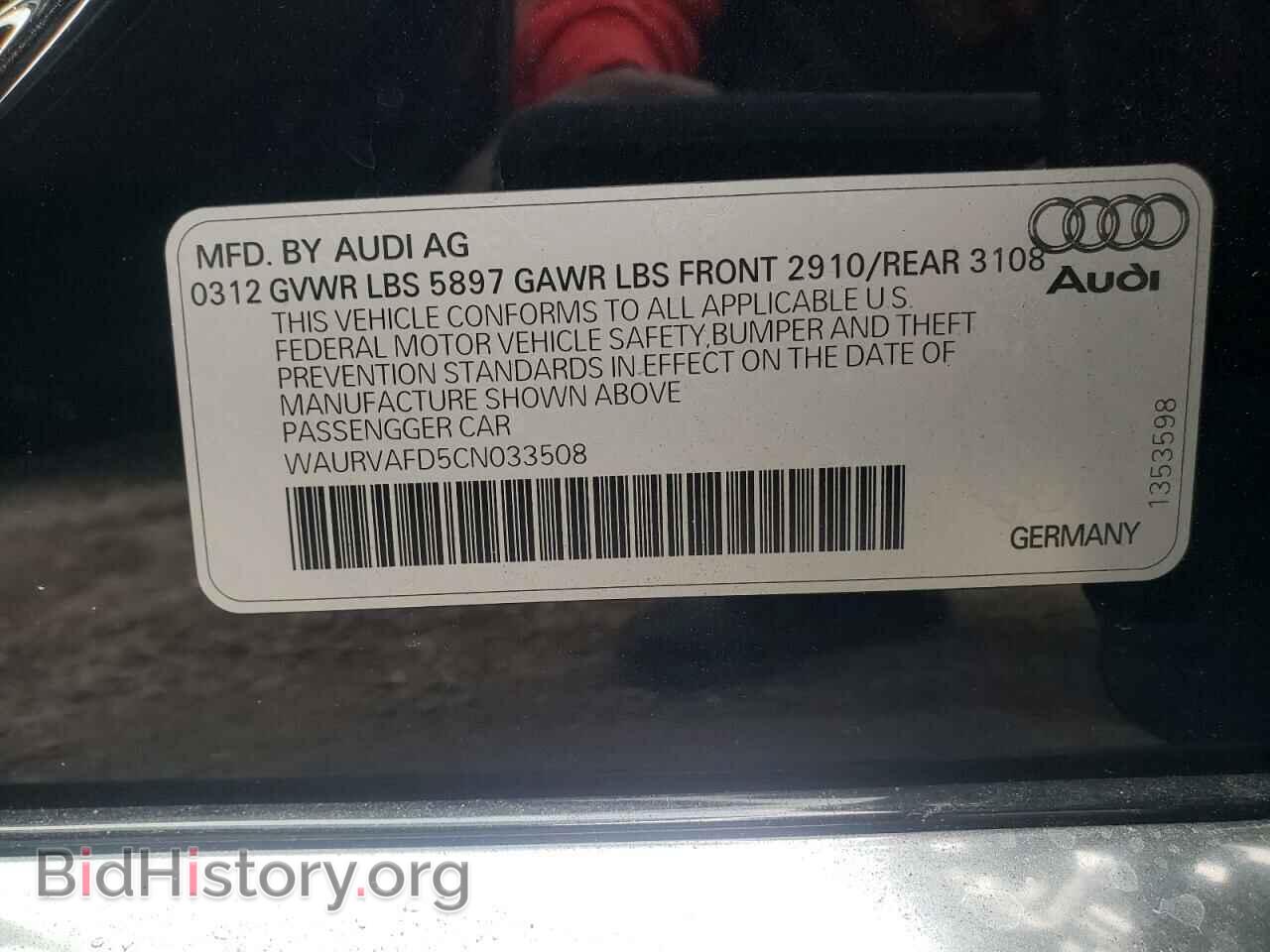 2012 AUDI A8 - VIN: WAURVAFD5CN033508 - Photo 10