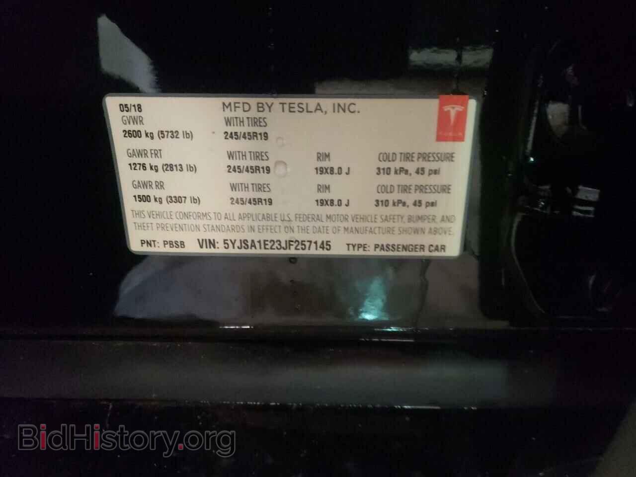 2018 TESLA MODEL S - VIN: 5YJSA1E23JF257145 - Photo 10