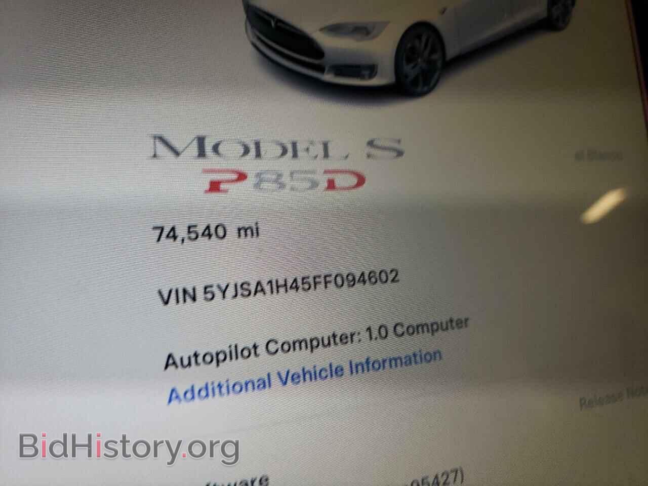 2015 TESLA MODEL S - VIN: 5YJSA1H45FF094602 - Photo 9