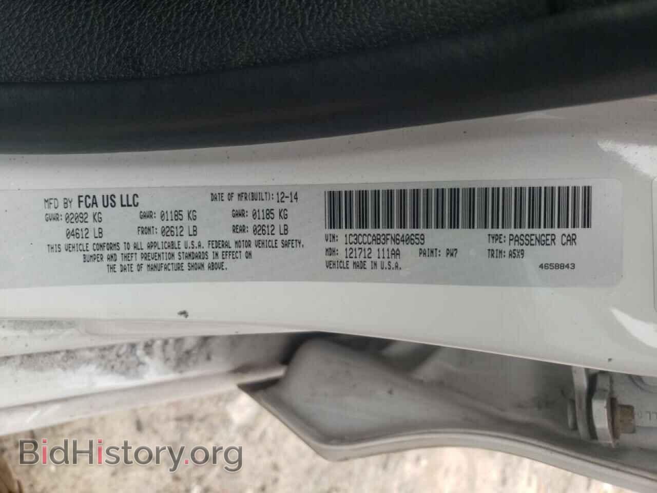 2015 CHRYSLER 200 - VIN: 1C3CCCAB3FN640659 - Фото 10