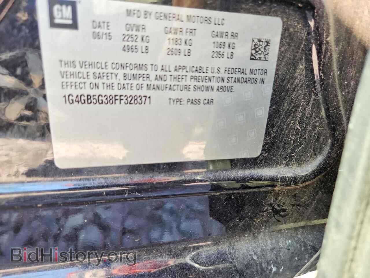 2015 BUICK LACROSSE - VIN: 1G4GB5G38FF328371 - Фото 12