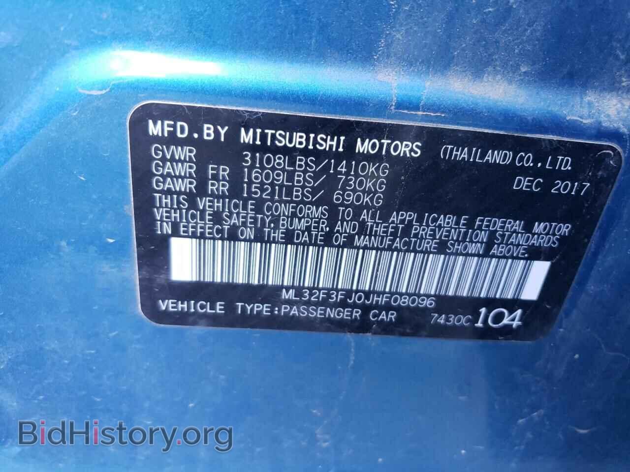2018 MITSUBISHI MIRAGE - VIN: ML32F3FJ0JHF08096 - Фото 13