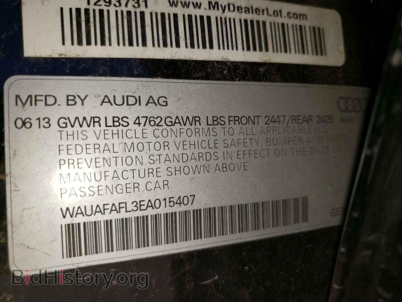 2014 AUDI A4 - VIN: WAUAFAFL3EA015407 - Photo 10