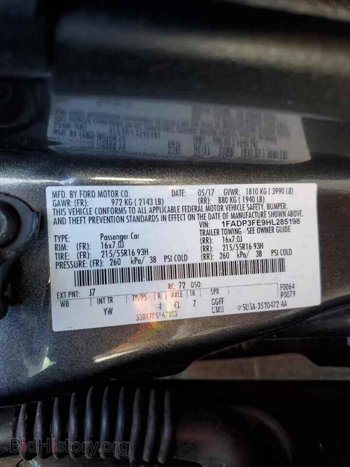 2017 FORD FOCUS - VIN: 1FADP3FE9HL285198 - Photo 13