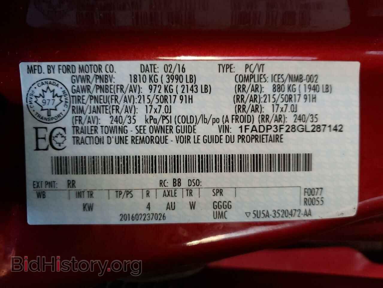 2016 FORD FOCUS - VIN: 1FADP3F28GL287142 - Фото 10