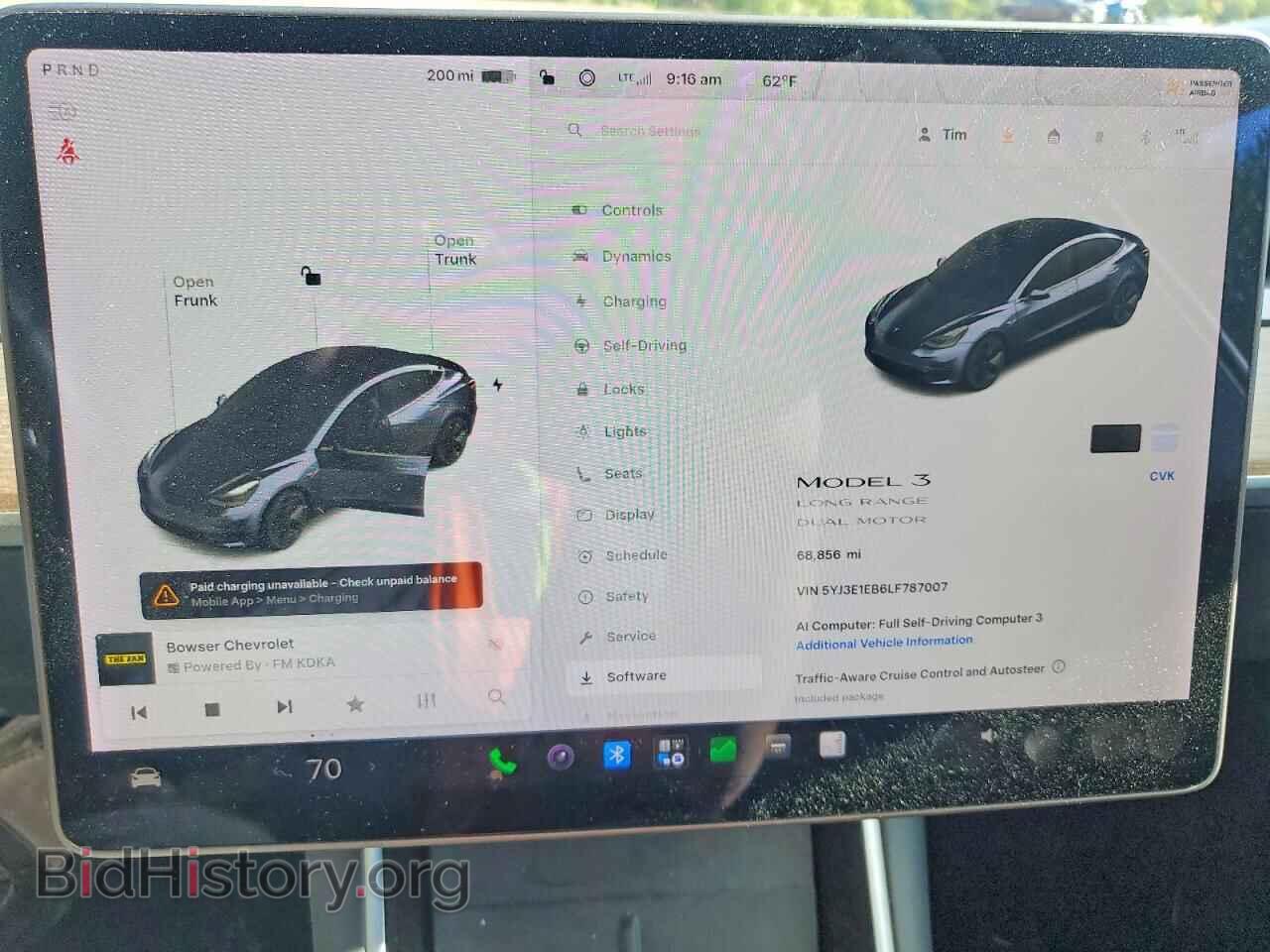 2020 TESLA MODEL 3 - VIN: 5YJ3E1EB6LF787007 - Photo 9