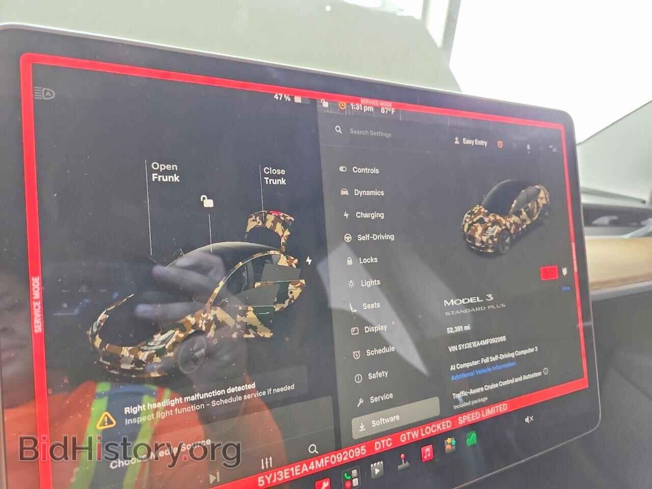2021 TESLA MODEL 3 - VIN: 5YJ3E1EA4MF092095 - Photo 9
