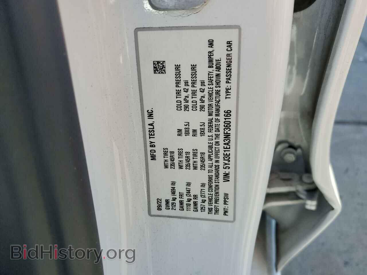 2022 TESLA MODEL 3 - VIN: 5YJ3E1EA3NF360166 - Photo 13