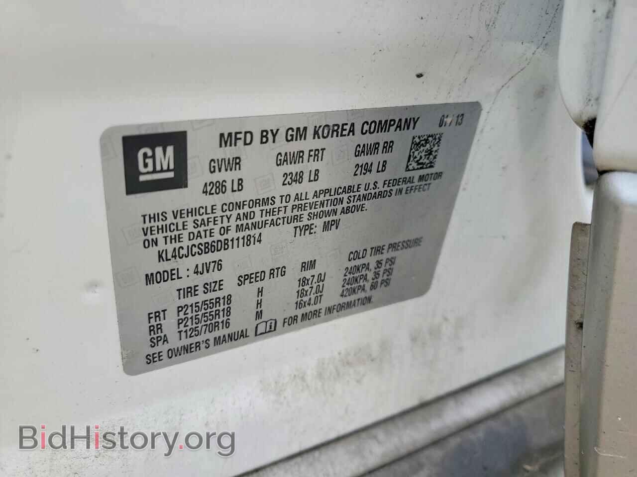 2013 BUICK ENCORE - VIN: KL4CJCSB6DB111814 - Photo 13