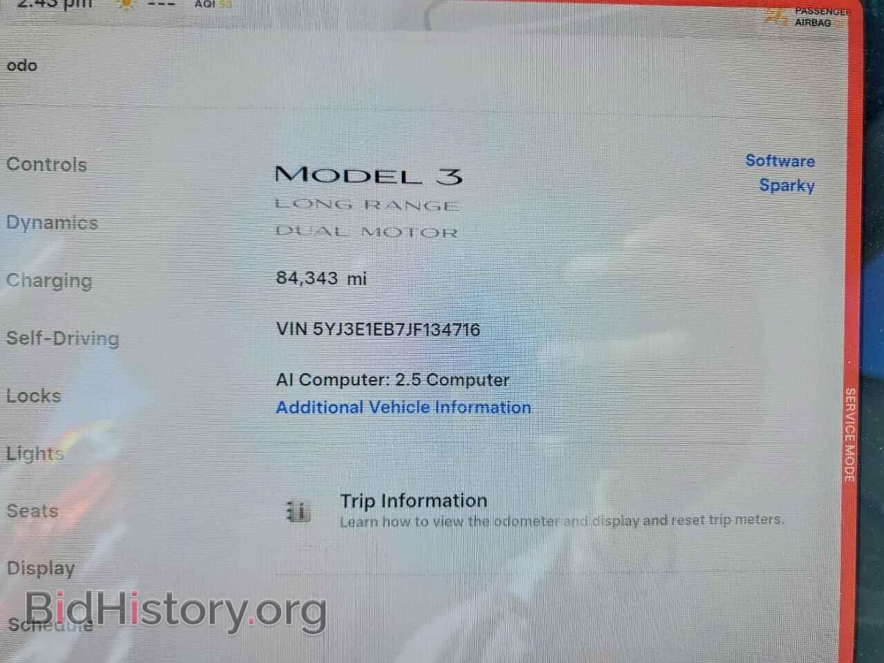 2018 TESLA MODEL 3 - VIN: 5YJ3E1EB7JF134716 - Photo 9