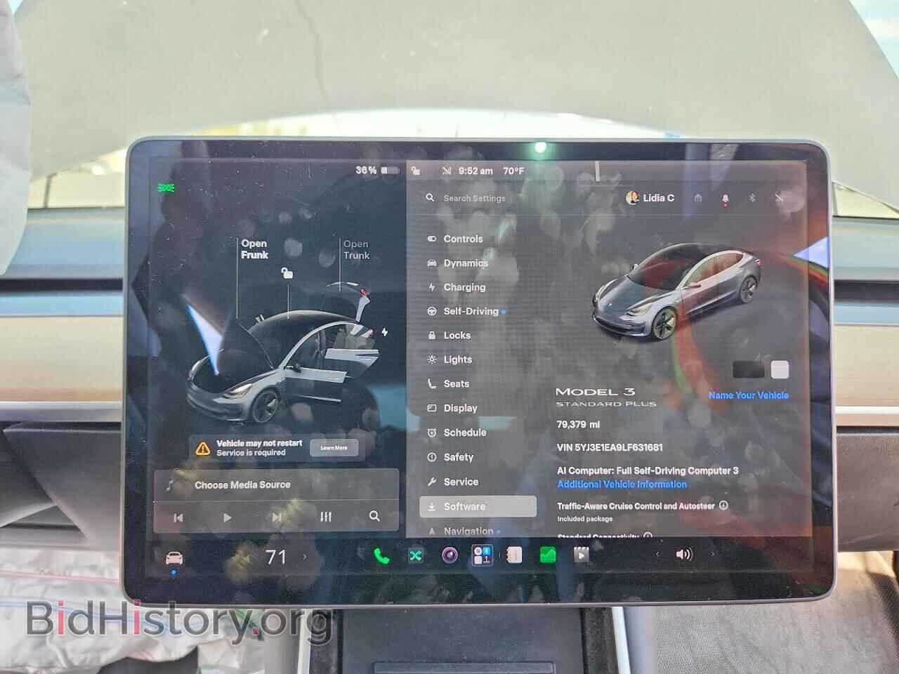 2020 TESLA MODEL 3 - VIN: 5YJ3E1EA9LF631681 - Фото 9