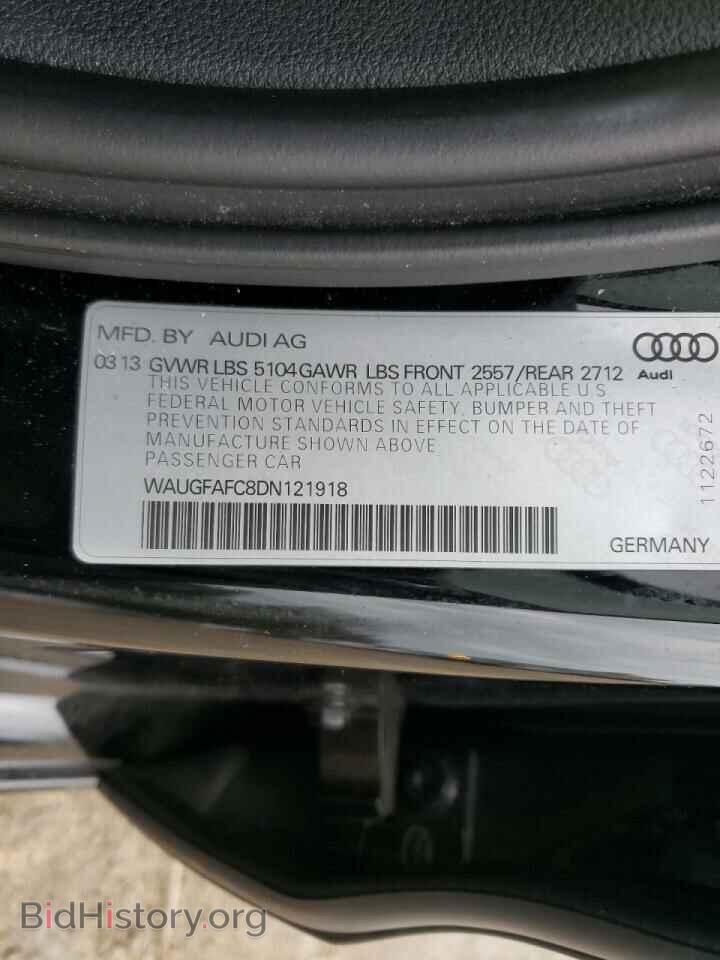 2013 AUDI A6 - VIN: WAUGFAFC8DN121918 - Фото 10
