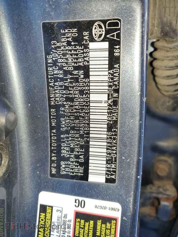 2014 TOYOTA COROLLA - VIN: 2T1BPRHE6EC053856 - Фото 13