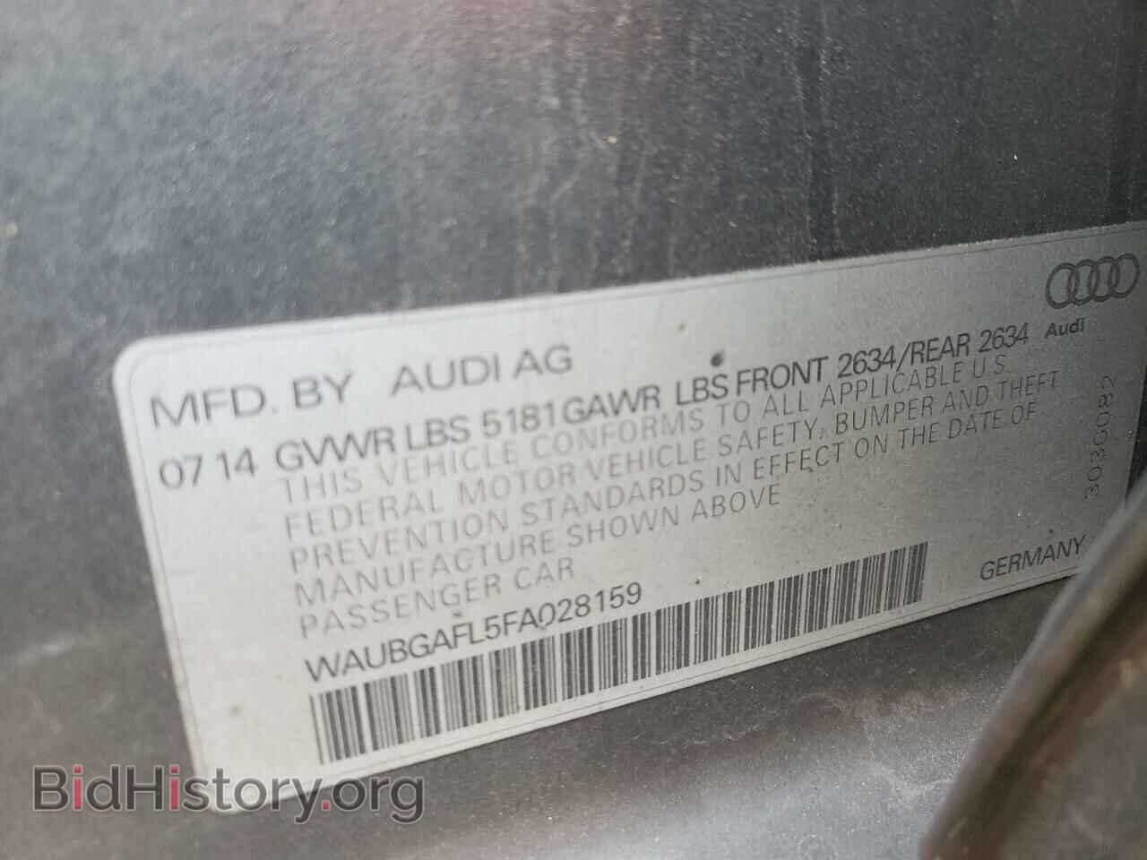 2015 AUDI S4/RS4 - VIN: WAUBGAFL5FA028159 - Фото 10
