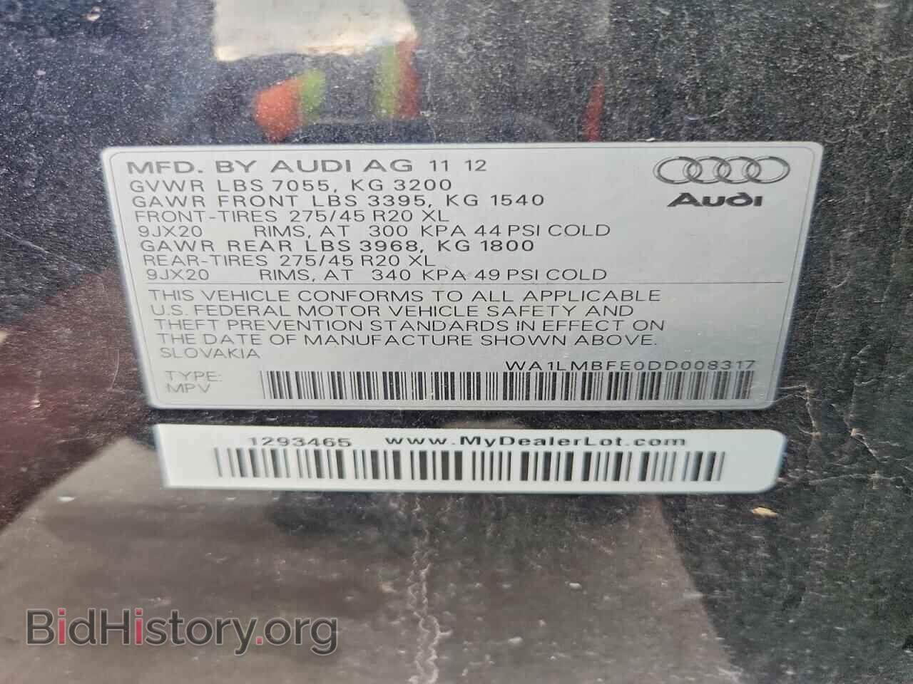2013 AUDI Q7 - VIN: WA1LMBFE0DD008317 - Photo 13