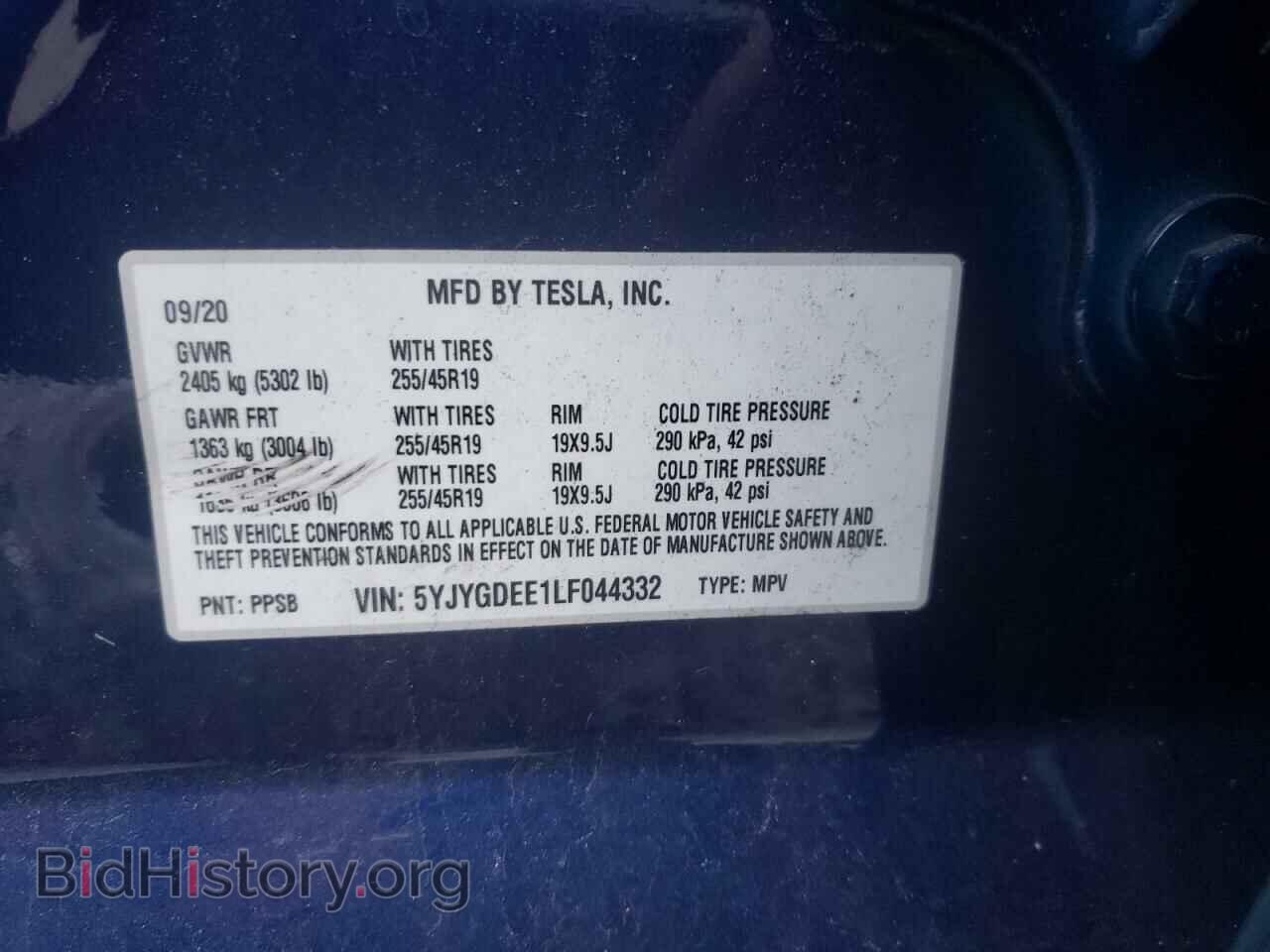 2020 TESLA MODEL Y - VIN: 5YJYGDEE1LF044332 - Photo 10