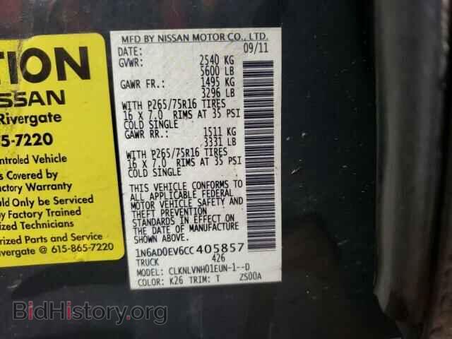 2012 NISSAN FRONTIER - VIN: 1N6AD0EV6CC405857 - Фото 10