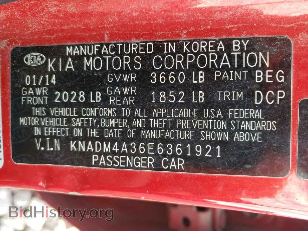 2014 KIA RIO - VIN: KNADM4A36E6361921 - Фото 10