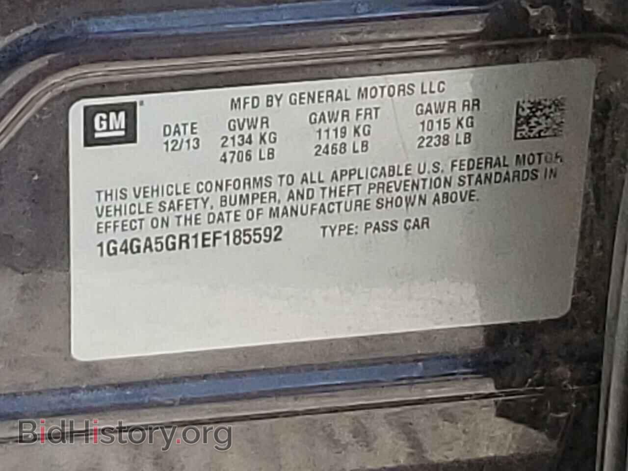 2014 BUICK LACROSSE - VIN: 1G4GA5GR1EF185592 - Фото 13
