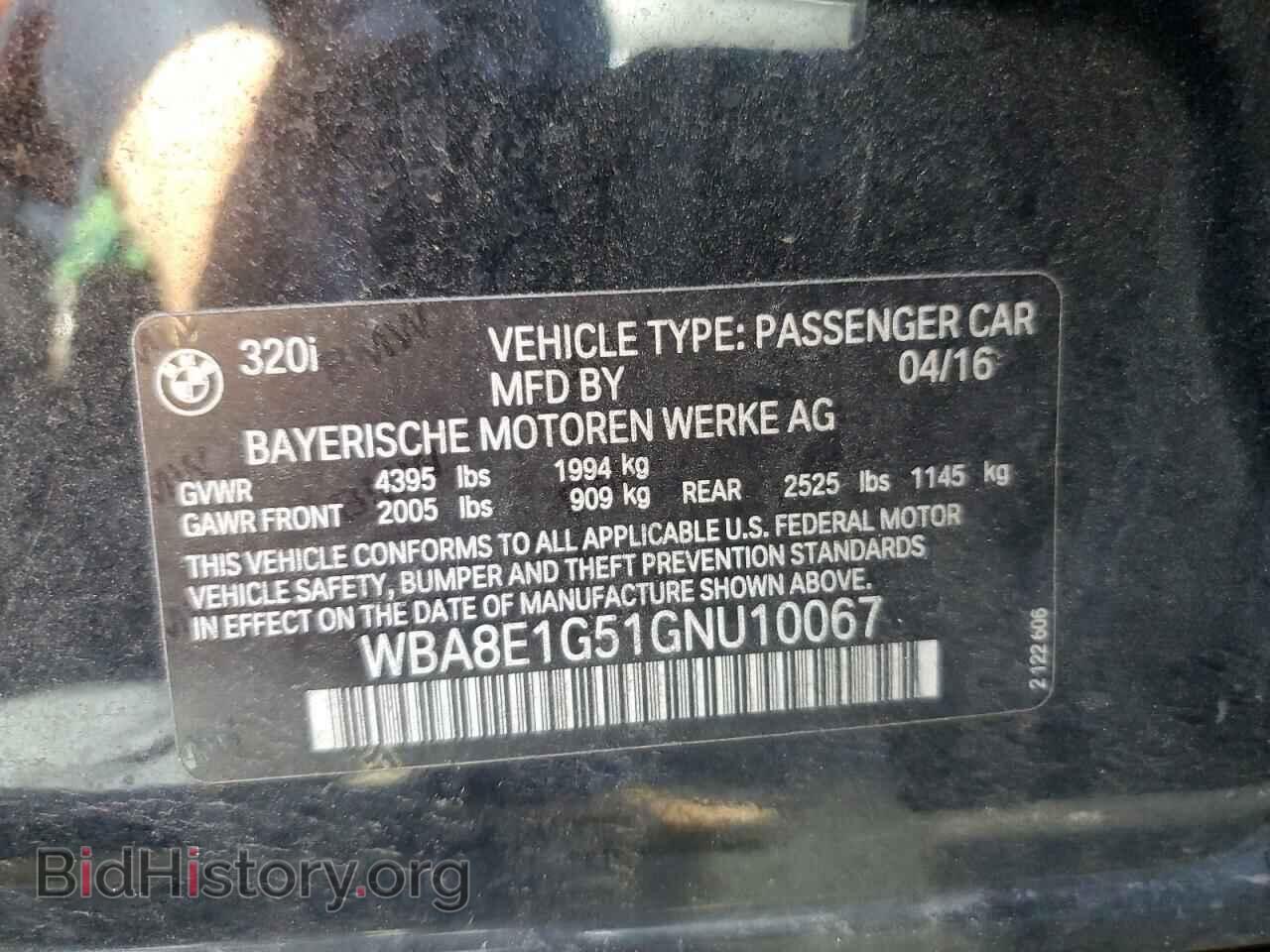 2016 BMW 3 SERIES - VIN: WBA8E1G51GNU10067 - Фото 13