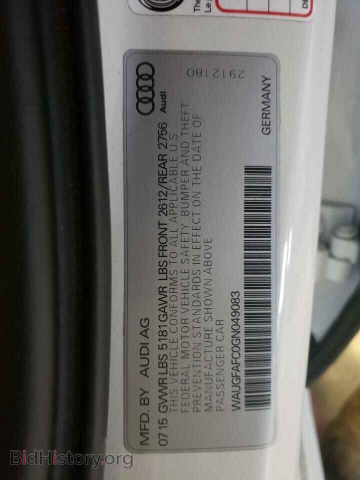 2016 AUDI A6 - VIN: WAUGFAFC0GN049083 - Фото 13