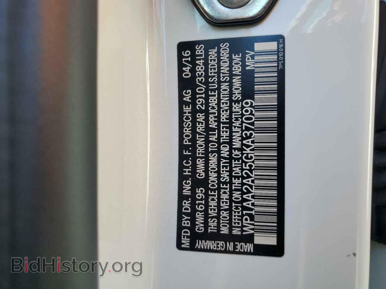 2016 PORSCHE CAYENNE - VIN: WP1AA2A25GKA37099 - Фото 13