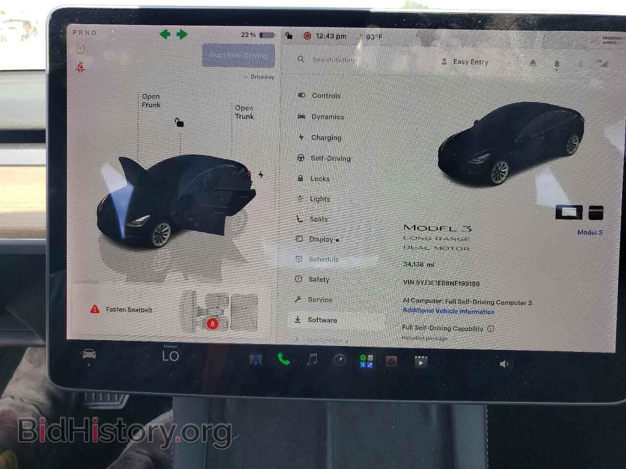 2022 TESLA MODEL 3 - VIN: 5YJ3E1EB8NF199189 - Photo 9