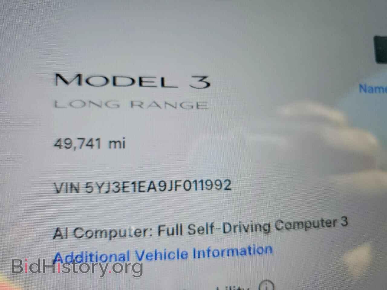 2018 TESLA MODEL 3 - VIN: 5YJ3E1EA9JF011992 - Фото 9