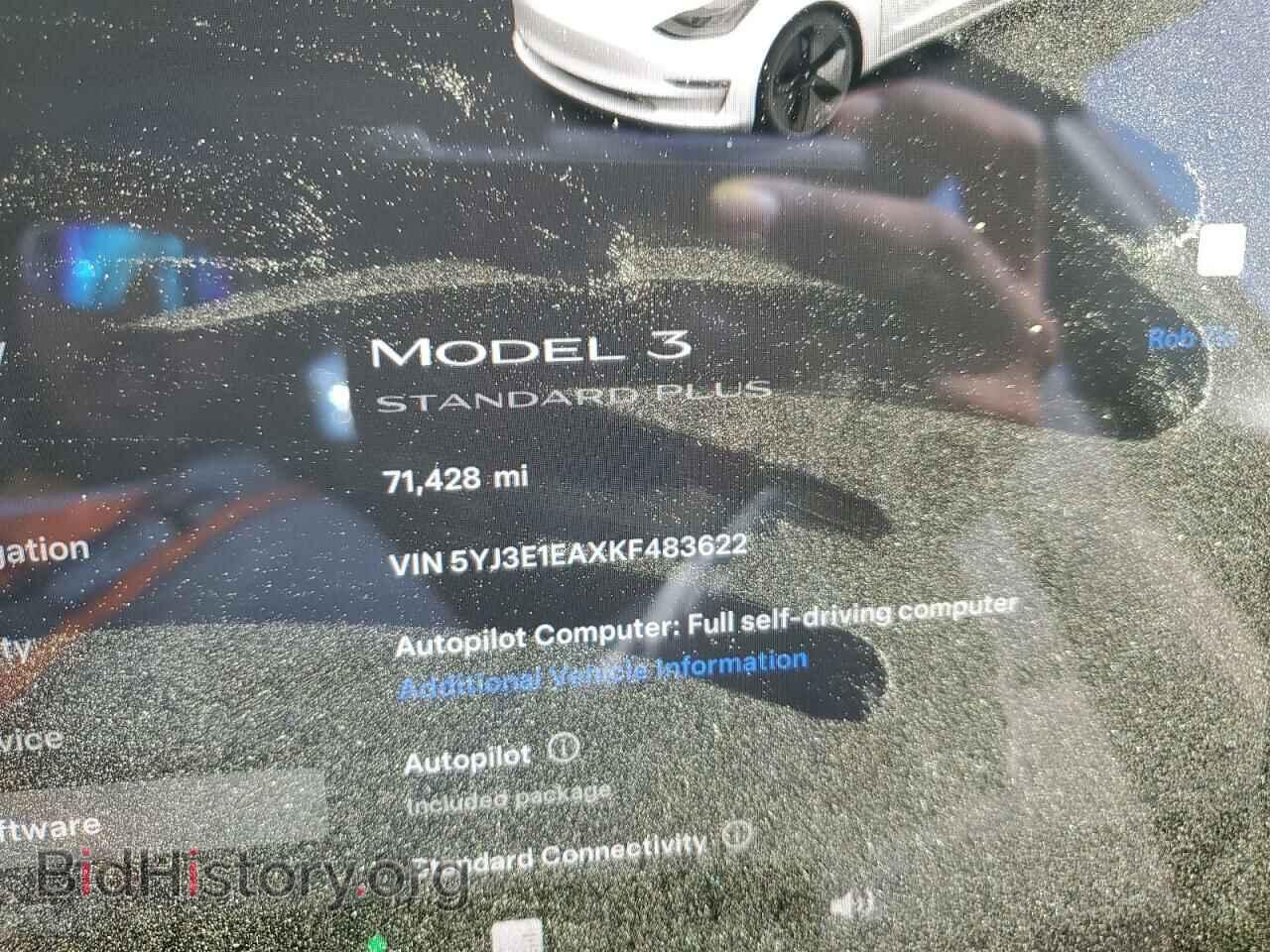 2019 TESLA MODEL 3 - VIN: 5YJ3E1EAXKF483622 - Фото 9