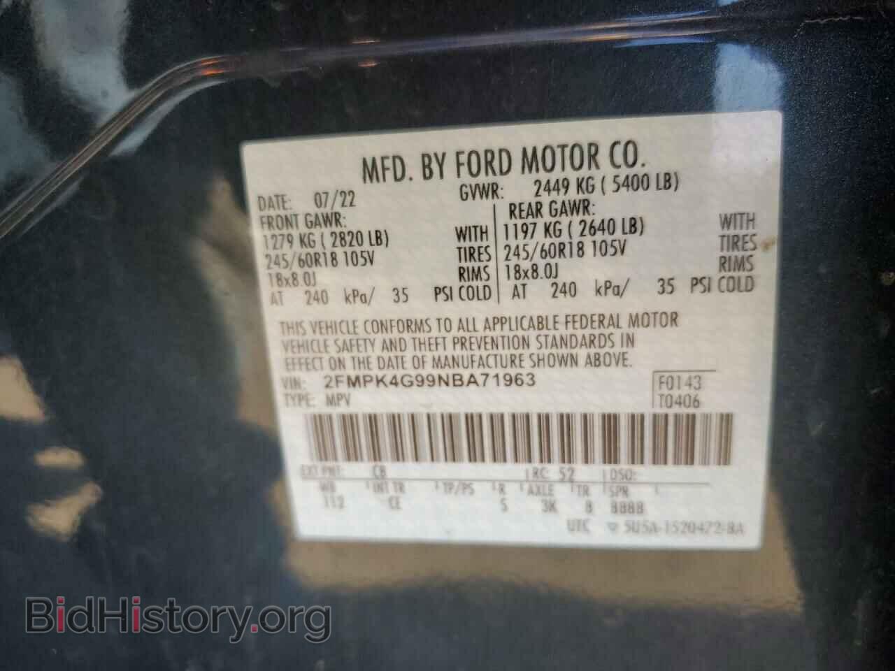 2022 FORD EDGE - VIN: 2FMPK4G99NBA71963 - Photo 13