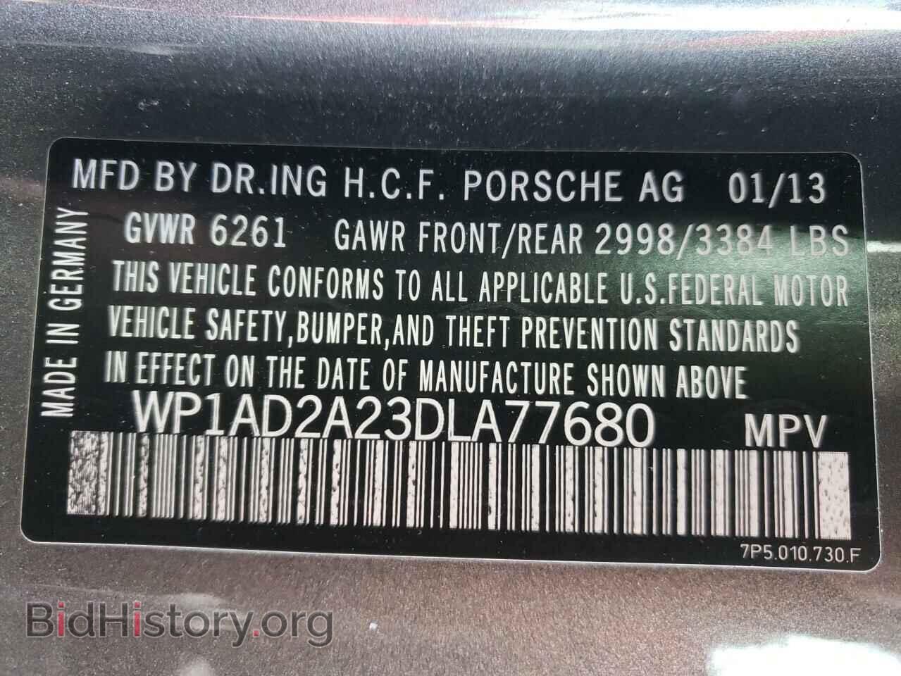2013 PORSCHE CAYENNE - VIN: WP1AD2A23DLA77680 - Фото 10