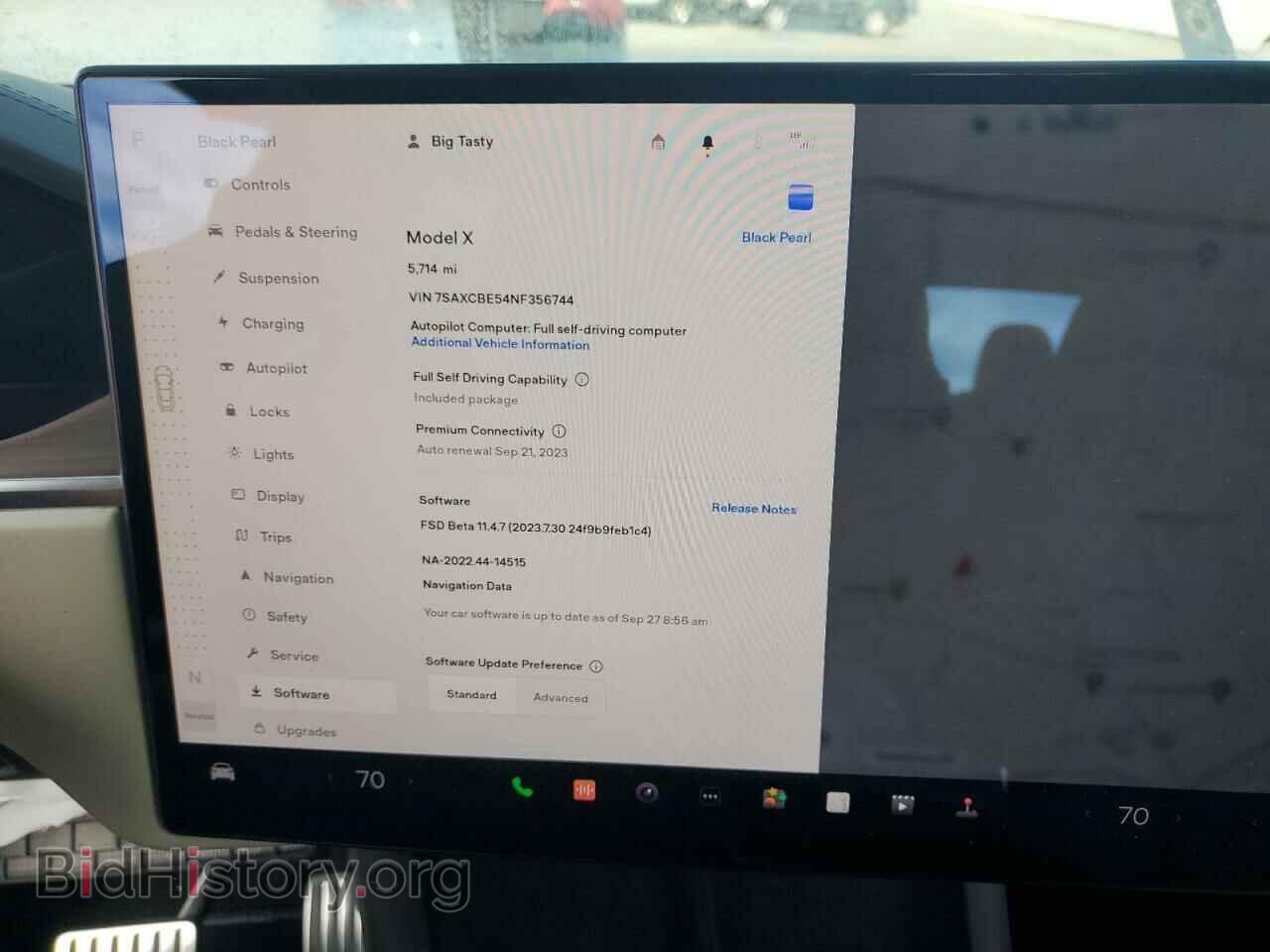 2022 TESLA MODEL X - VIN: 7SAXCBE54NF356744 - Фото 9