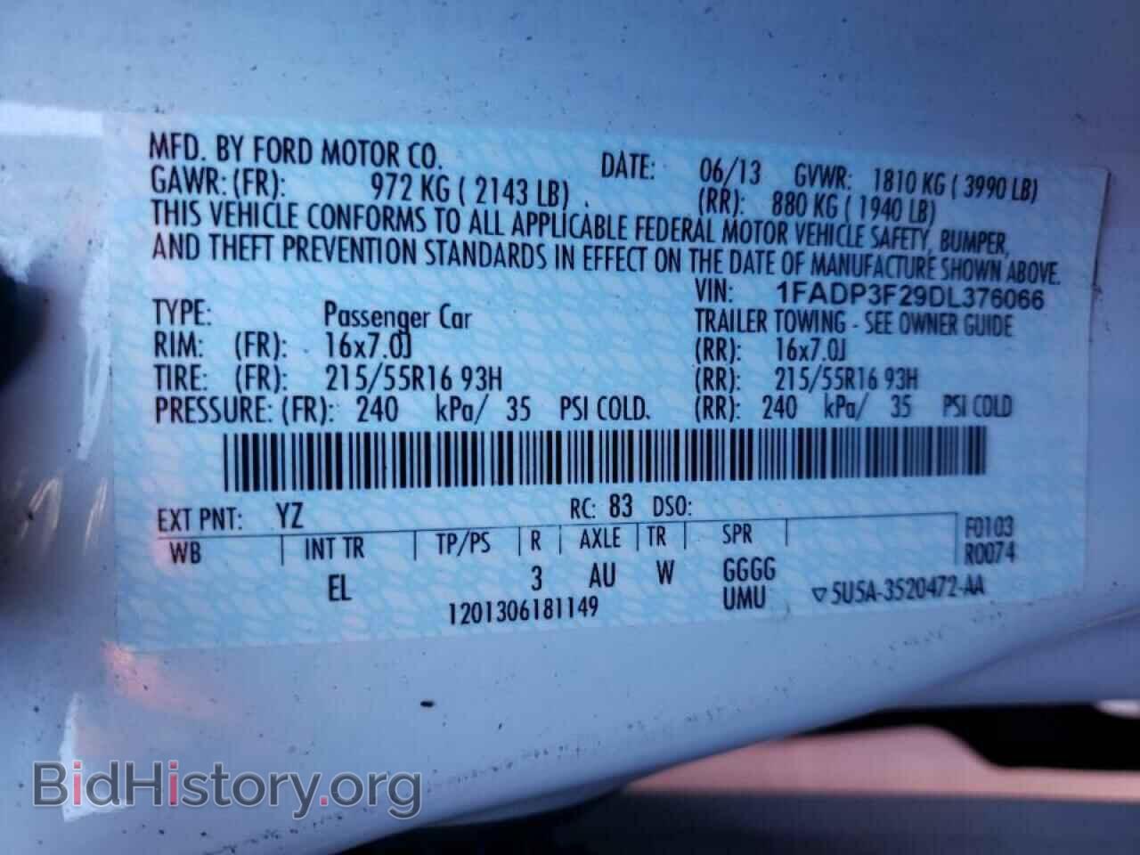 2013 FORD FOCUS - VIN: 1FADP3F29DL376066 - Photo 10