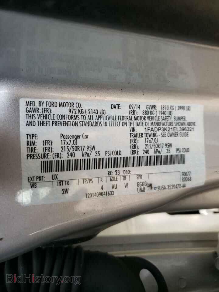 2014 FORD FOCUS - VIN: 1FADP3K21EL396321 - Photo 10