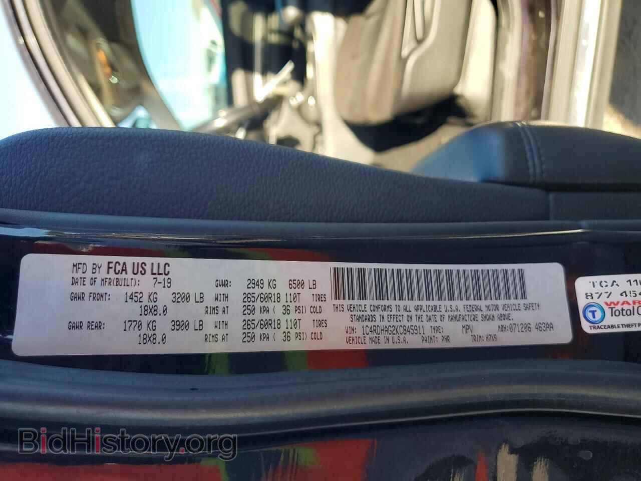 2019 DODGE DURANGO - VIN: 1C4RDHAG2KC845911 - Photo 13