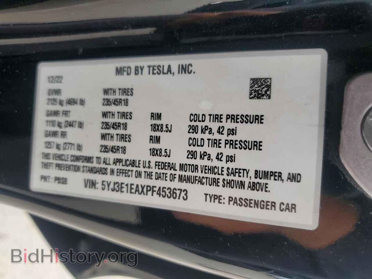2023 TESLA MODEL 3 - VIN: 5YJ3E1EAXPF453673 - Photo 12