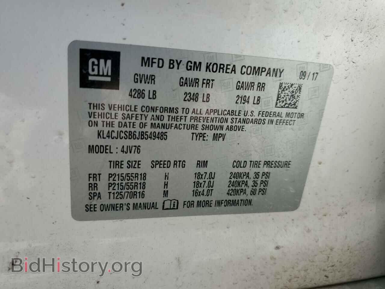 2018 BUICK ENCORE - VIN: KL4CJCSB6JB549485 - Photo 13