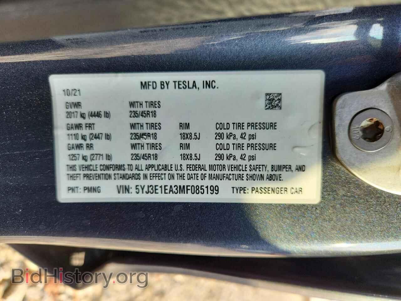 2021 TESLA MODEL 3 - VIN: 5YJ3E1EA3MF085199 - Photo 12