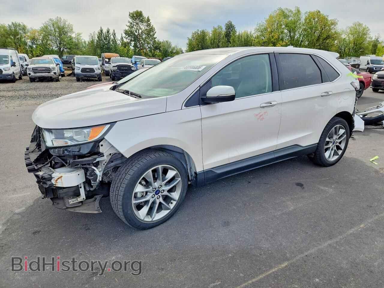 2017 Ford EDGE Titanium (VIN 2FMPK4K90HBC10373) — photo 1 of 13, Copart, damage: front end