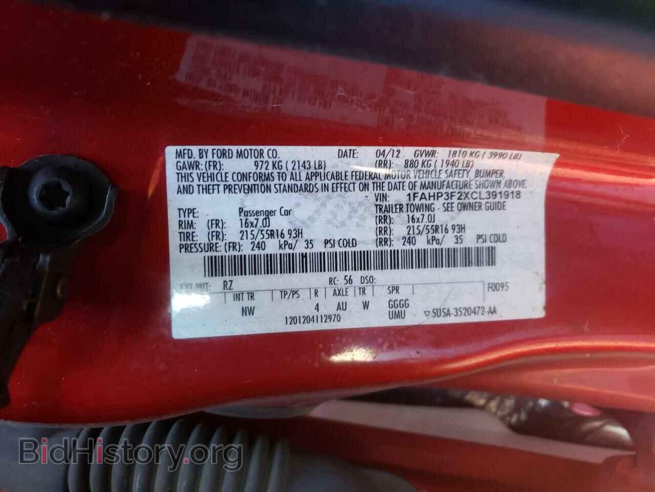 2012 FORD FOCUS - VIN: 1FAHP3F2XCL391918 - Photo 10