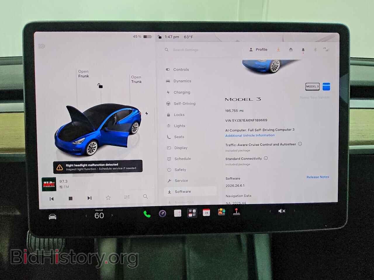 2022 TESLA MODEL 3 - VIN: 5YJ3E1EA6NF189669 - Фото 9