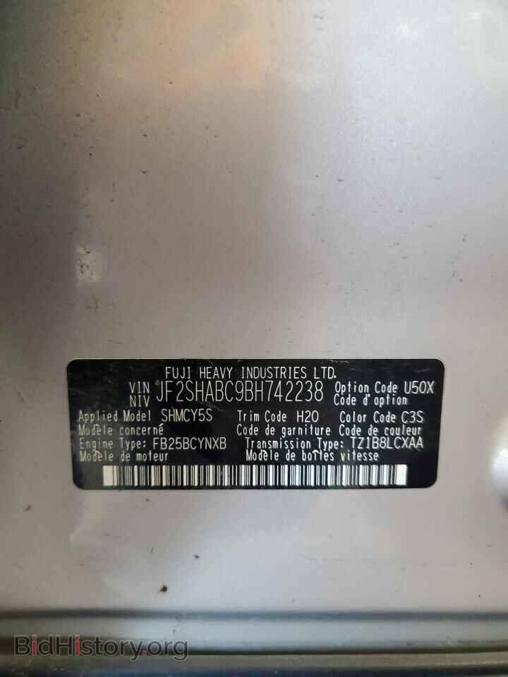2011 SUBARU FORESTER - VIN: JF2SHABC9BH742238 - Фото 14