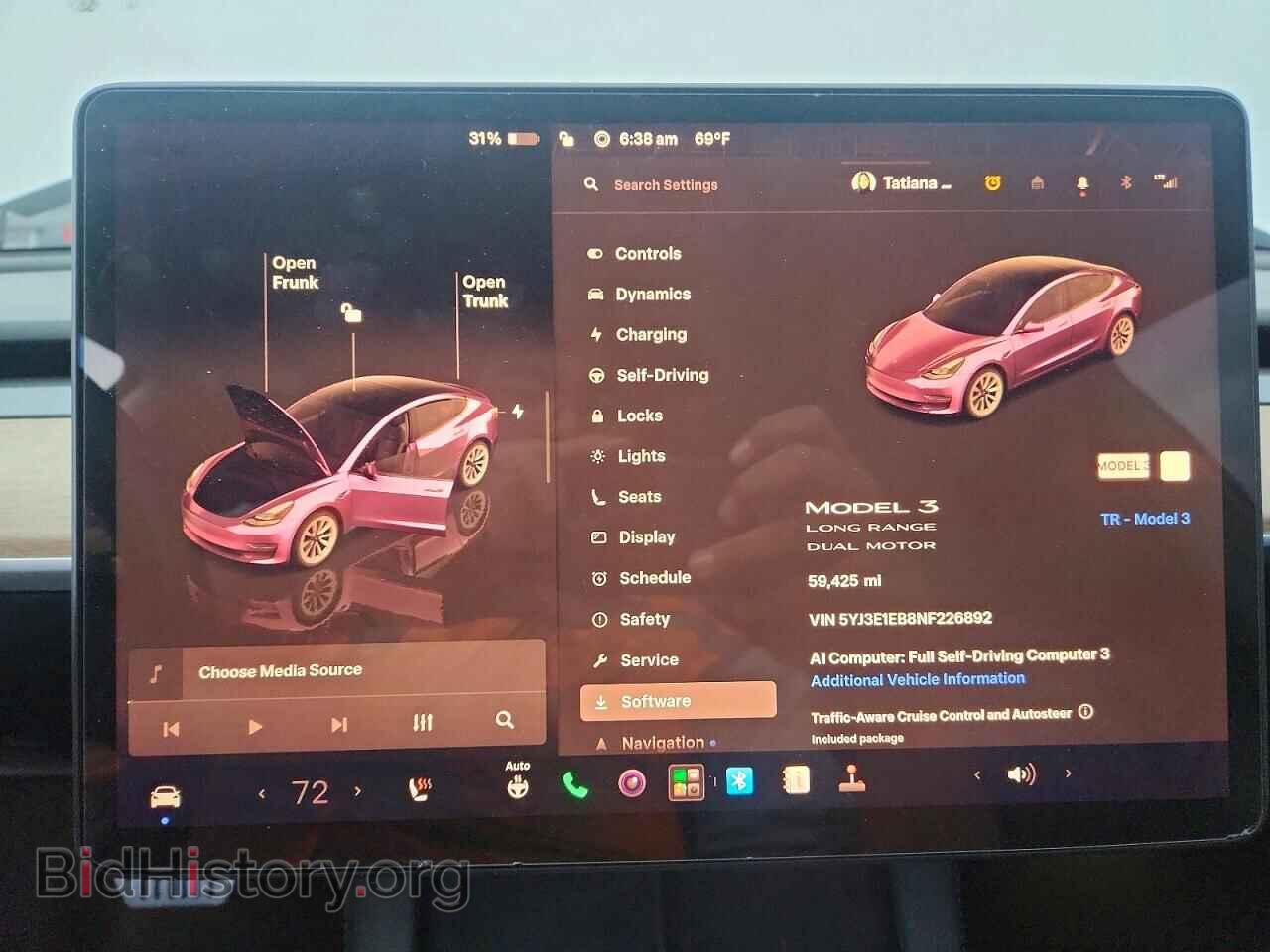 2022 TESLA MODEL 3 - VIN: 5YJ3E1EB8NF226892 - Photo 9