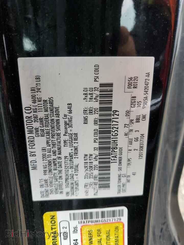 2016 FORD ALL Models - VIN: 1FATP8UH1G5217129 - Фото 12