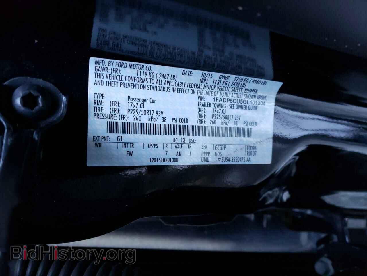 2016 FORD CMAX - VIN: 1FADP5CU5GL101204 - Фото 10