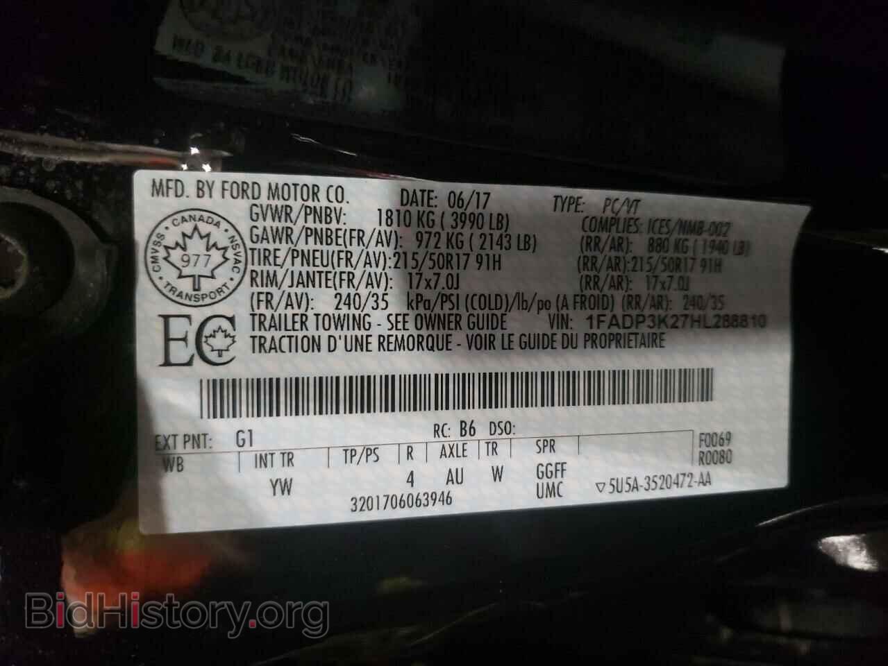 2017 FORD FOCUS - VIN: 1FADP3K27HL288810 - Фото 10